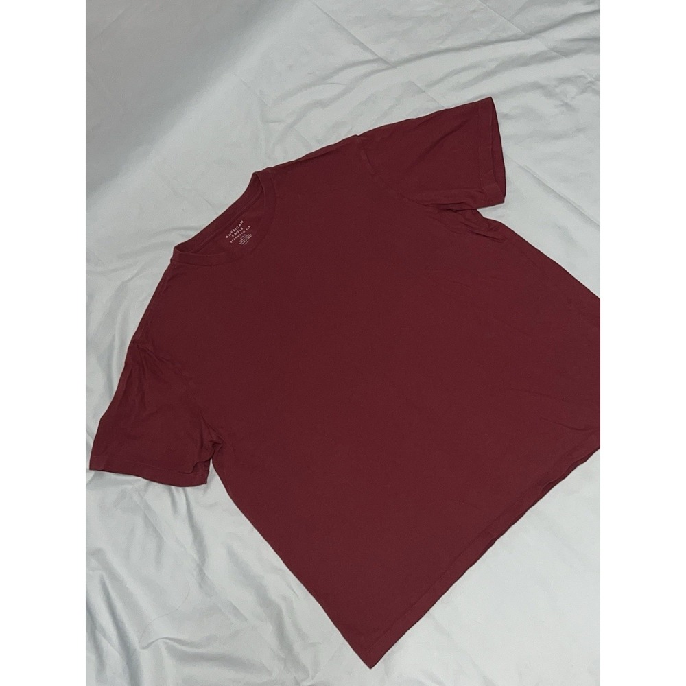 American Eagle Red T-Shirt Mens L Super Soft Cotton Standard Fit Classic Casual